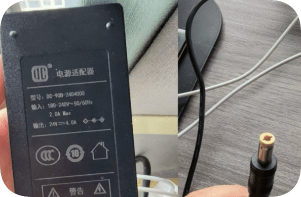 *Brand NEW* DC Dechang DC-90B-2404000 24V4A 96W Round Port Power Adapter Cable Power Supply